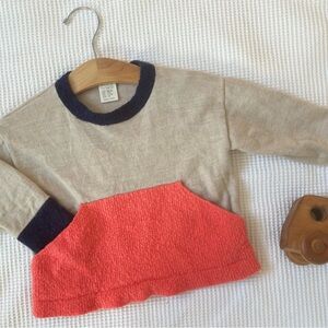Knit and wool Kids Shirt with Pocket